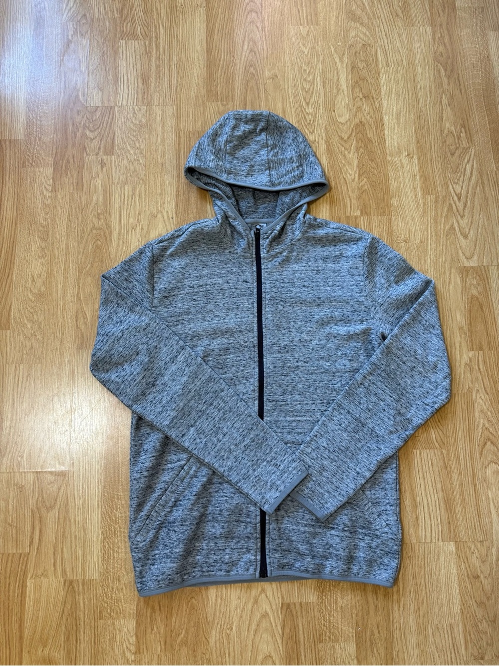 dip Men's Heather Gray Zip-Up Hooded Sweater - Size S